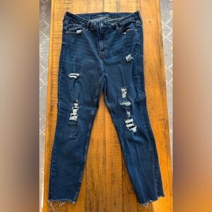Distressed Old Navy Blue Jeans